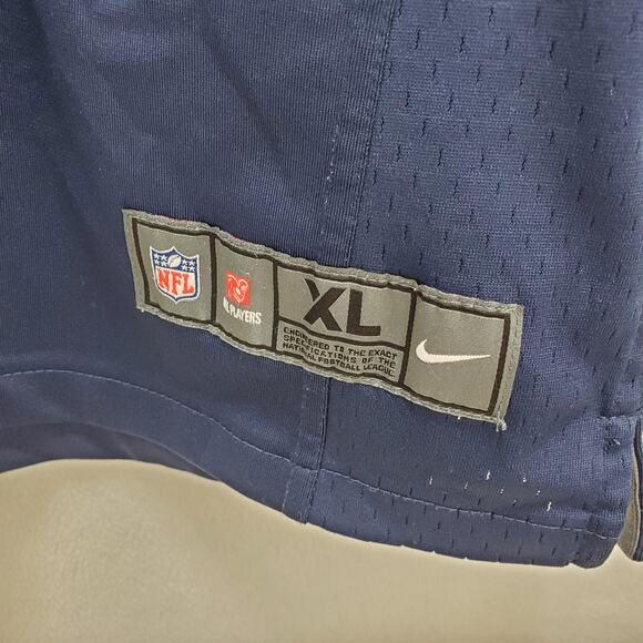 Seattle Seahawks Shirt Womens XL 18/20 Football Jersey On Field Wilson #3 Blue - Picture 8 of 12